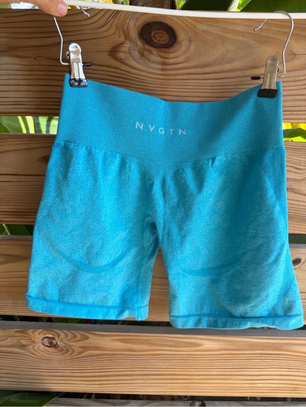 NVGTN Turquoise Seamless High-Waist Bike Shorts